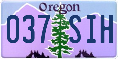 OR license plate 037SIH