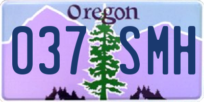 OR license plate 037SMH