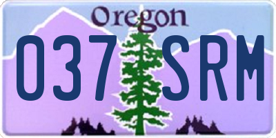 OR license plate 037SRM