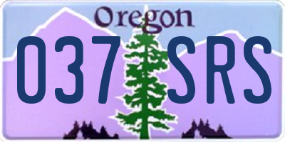 OR license plate 037SRS