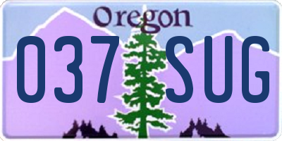 OR license plate 037SUG