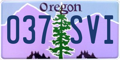 OR license plate 037SVI