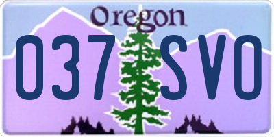 OR license plate 037SVO