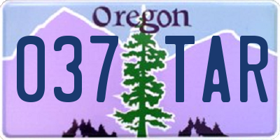 OR license plate 037TAR
