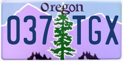OR license plate 037TGX