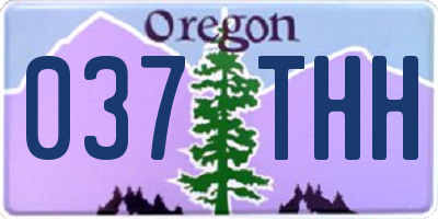 OR license plate 037THH