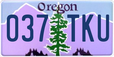 OR license plate 037TKU
