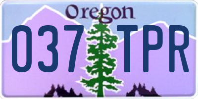 OR license plate 037TPR