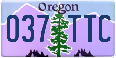 OR license plate 037TTC