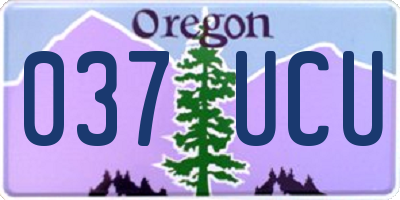 OR license plate 037UCU