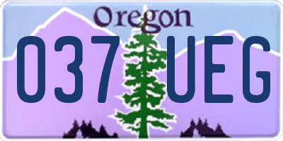 OR license plate 037UEG