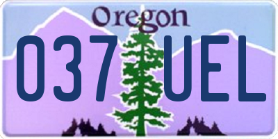 OR license plate 037UEL