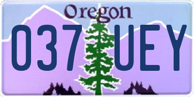 OR license plate 037UEY