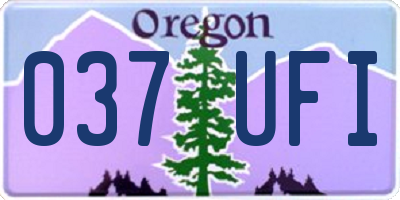 OR license plate 037UFI