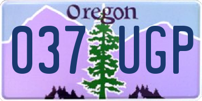 OR license plate 037UGP