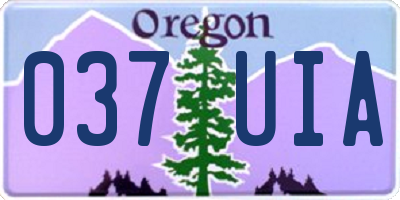 OR license plate 037UIA