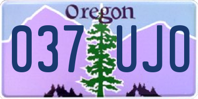 OR license plate 037UJO