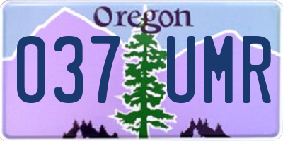 OR license plate 037UMR