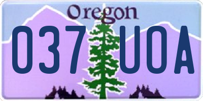 OR license plate 037UOA