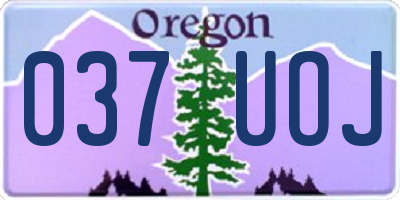 OR license plate 037UOJ