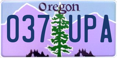 OR license plate 037UPA