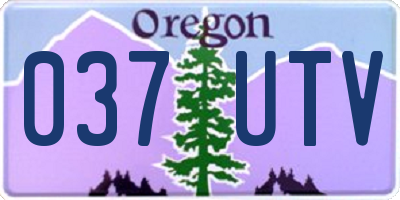OR license plate 037UTV