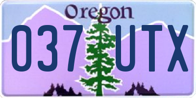 OR license plate 037UTX