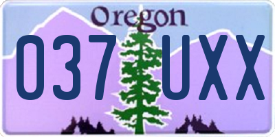 OR license plate 037UXX