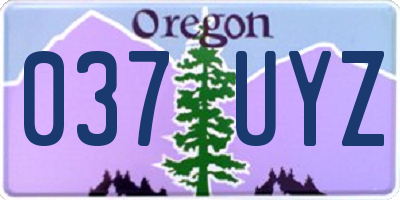 OR license plate 037UYZ