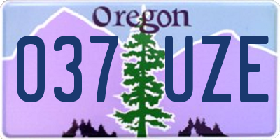 OR license plate 037UZE