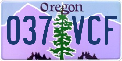 OR license plate 037VCF