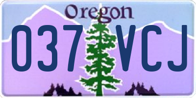 OR license plate 037VCJ