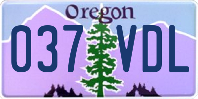 OR license plate 037VDL