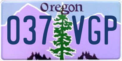 OR license plate 037VGP