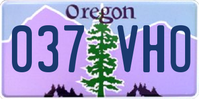 OR license plate 037VHO