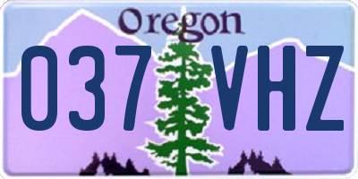 OR license plate 037VHZ