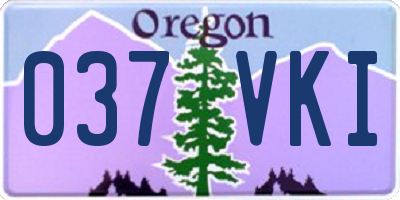 OR license plate 037VKI