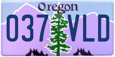 OR license plate 037VLD
