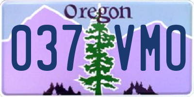 OR license plate 037VMO