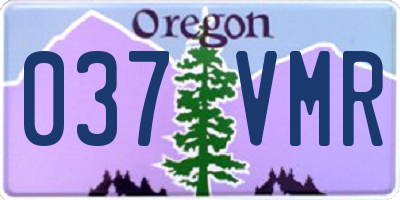 OR license plate 037VMR