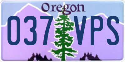 OR license plate 037VPS