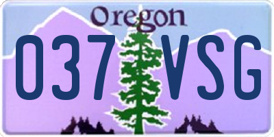 OR license plate 037VSG