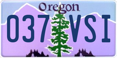 OR license plate 037VSI