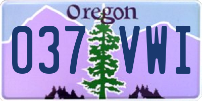 OR license plate 037VWI