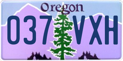 OR license plate 037VXH