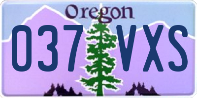 OR license plate 037VXS