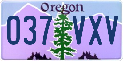 OR license plate 037VXV