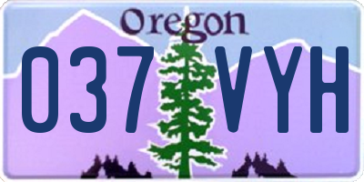 OR license plate 037VYH