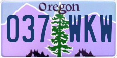 OR license plate 037WKW
