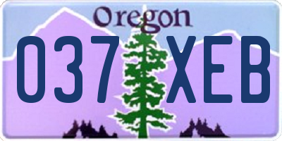 OR license plate 037XEB